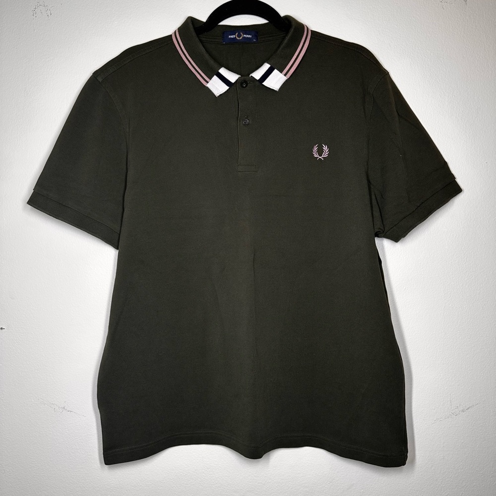 Fred Perry Green Polo Shirt with Laurel Wreath Logo
